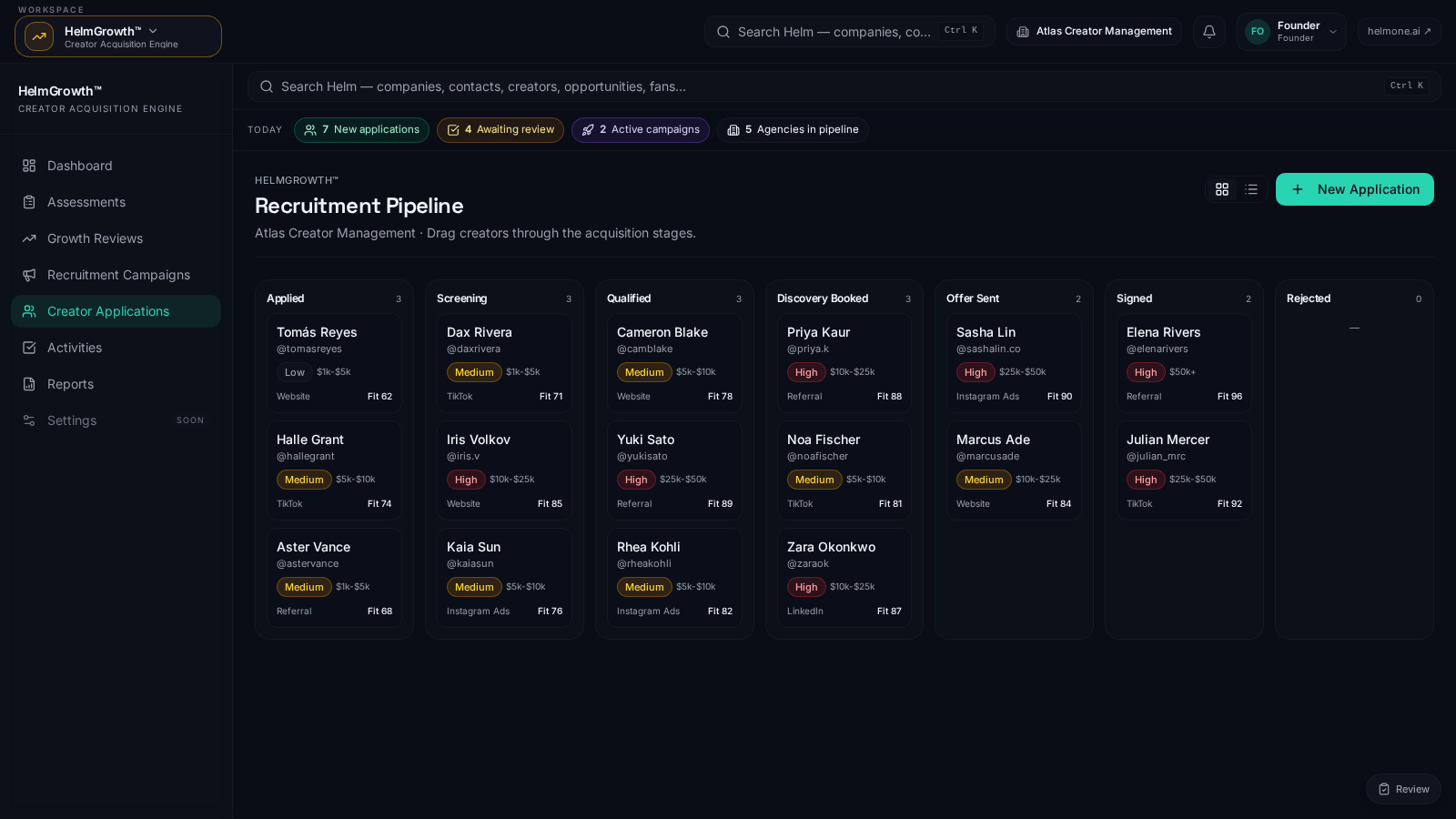 HelmGrowth™ — Recruitment